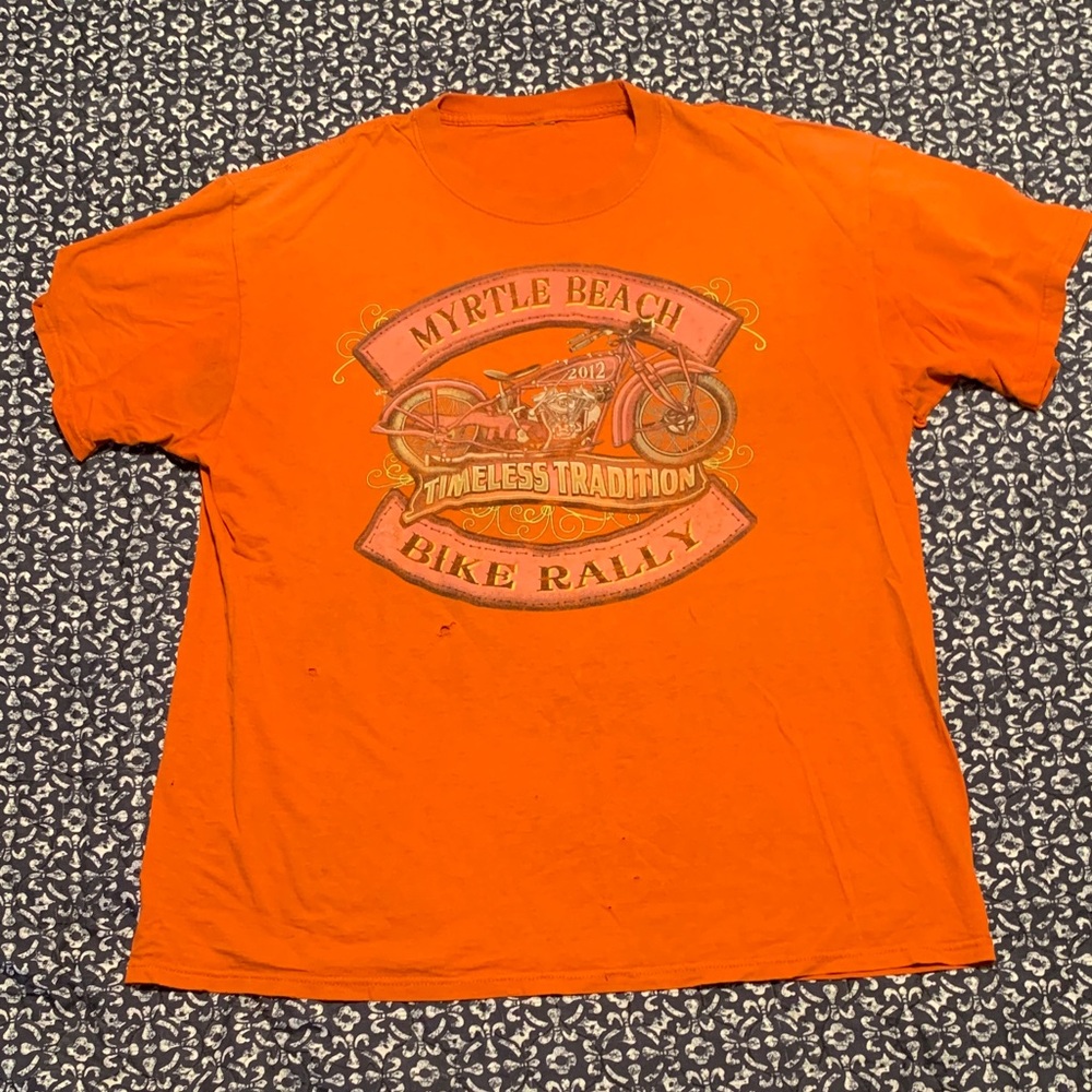 Myrtle Beach Bike Rally Orange Graphic Tee